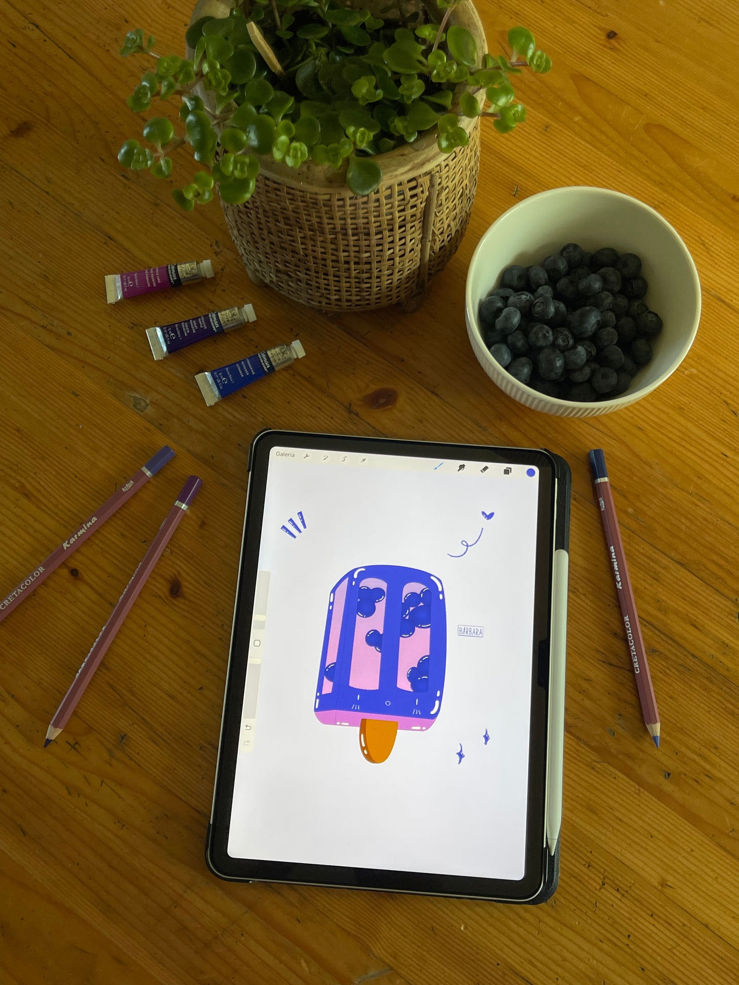 Popsicle Collection - Blueberry Popsicle Print