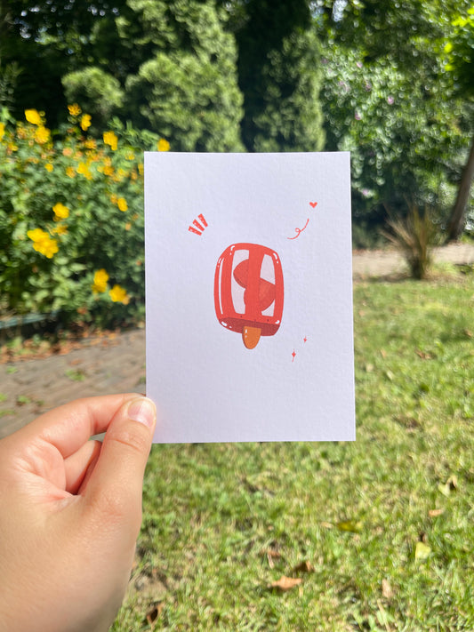 Popsicle Collection - Strawberry Popsicle Print
