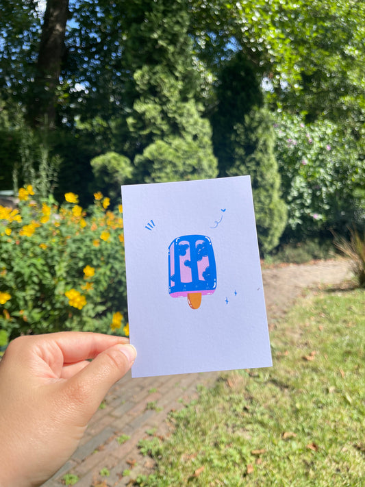 Popsicle Collection - Blueberry Popsicle Print