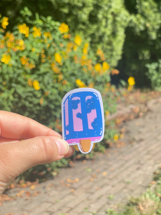 Popsicle Collection - Blueberry Popsicle Sticker