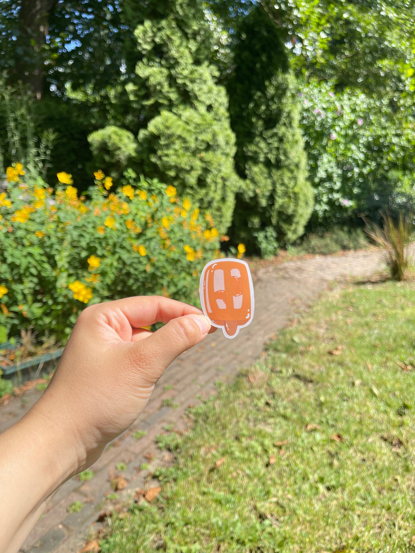 Popsicle Collection - Peach Popsicle Sticker