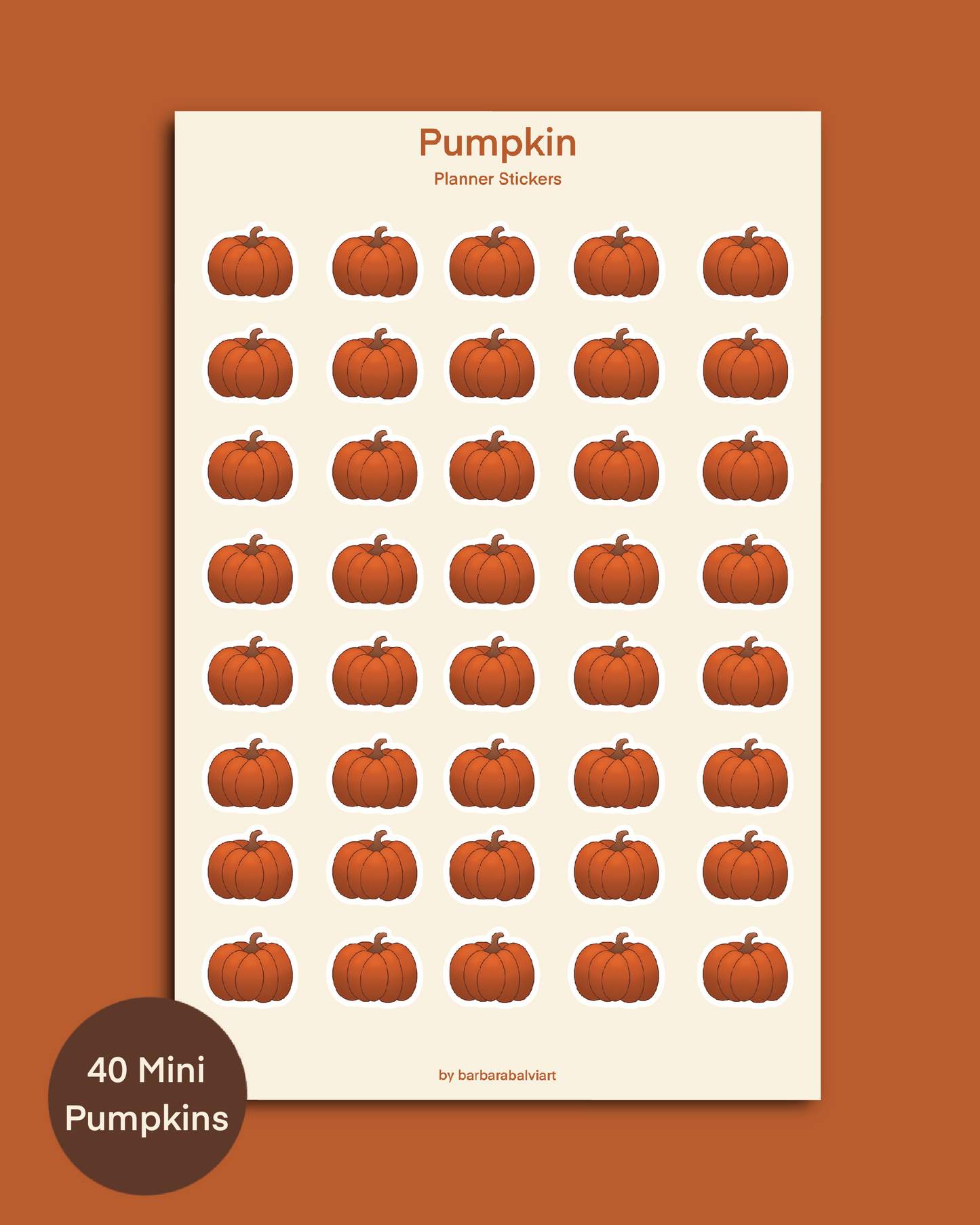 Pumpkin Planner Stickers